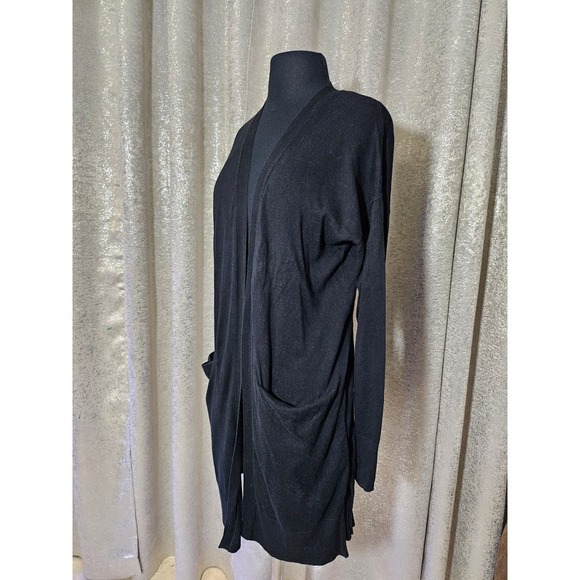 Old navy Solid Open Front Long Knit Cardigan Sweaters with Pockets M - Picture 3 of 8